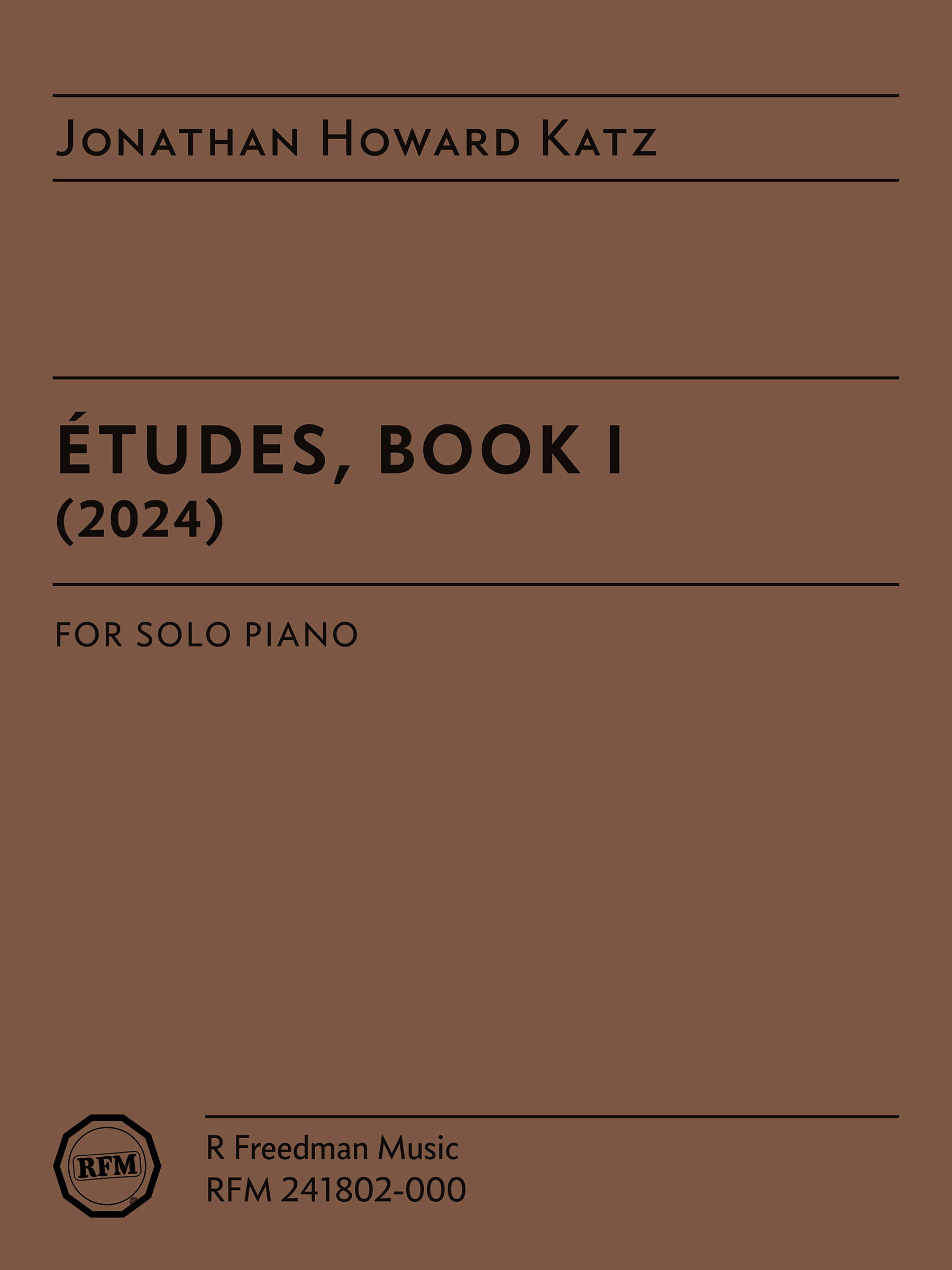 Études, Book I, by Jonathan Howard Katz