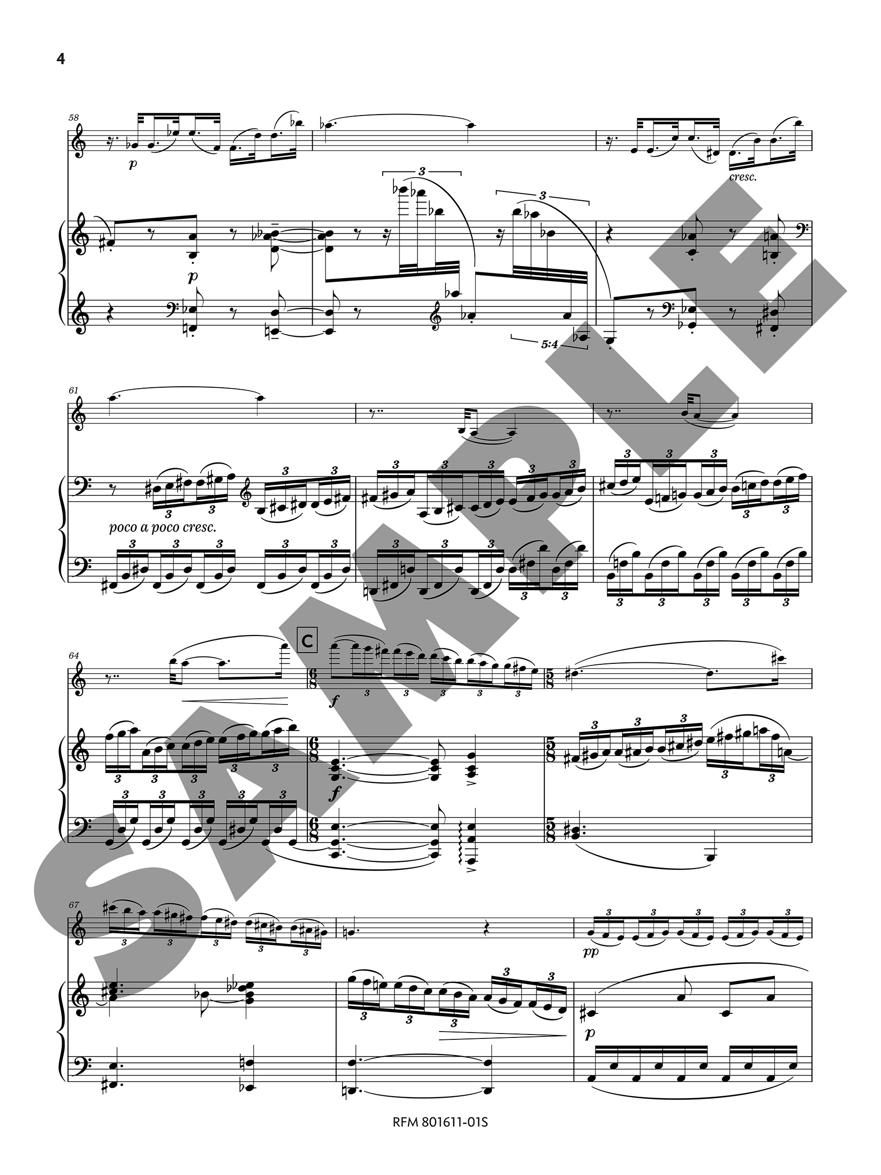 You were of that light, by Jonathan Howard Katz (violin version) - Image 3