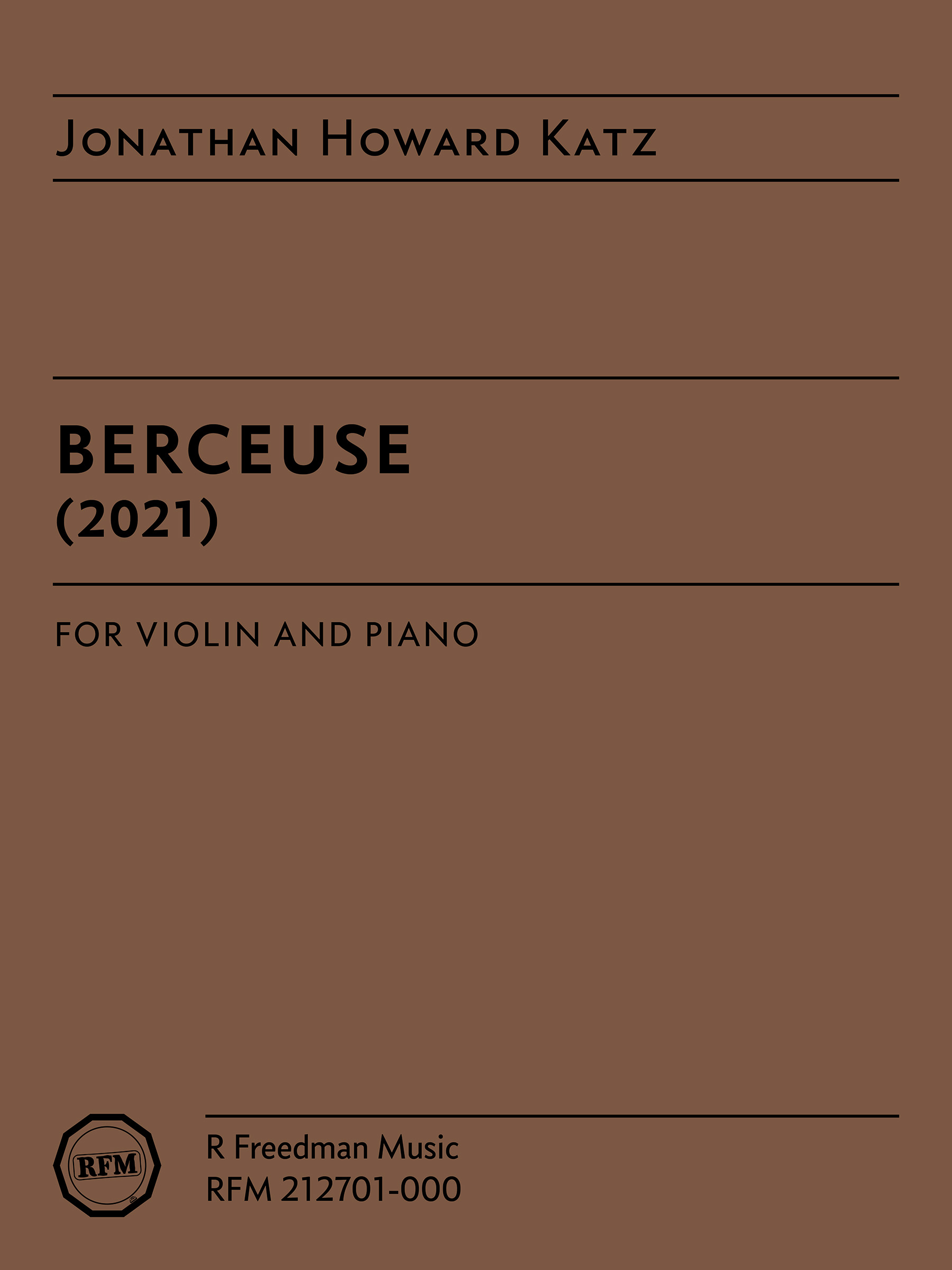 Berceuse, by Jonathan Howard Katz