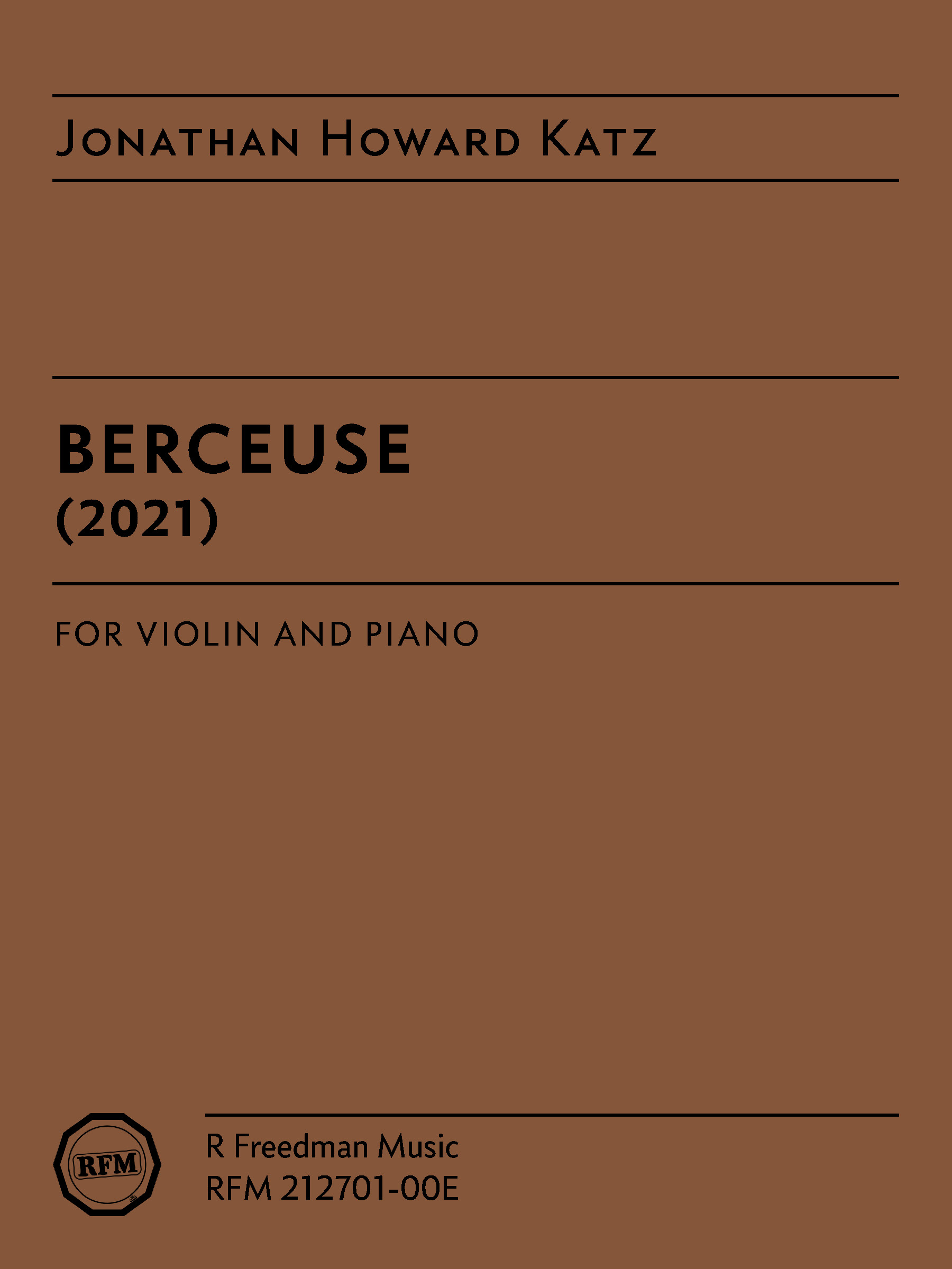 Berceuse, by Jonathan Howard Katz - PDF
